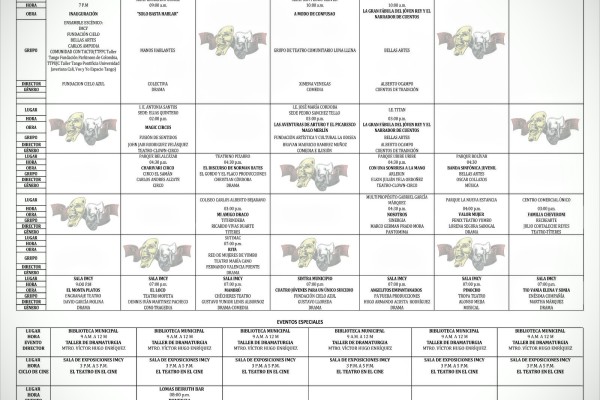 PROGRAMA ENCUENTRO NACIONAL DE TEATRO